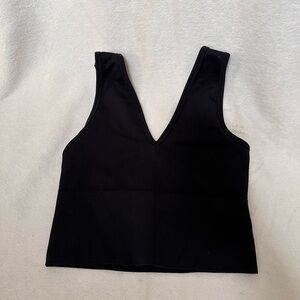 Black V-Neck Crop Top YPB by Abercrombie & Fitch